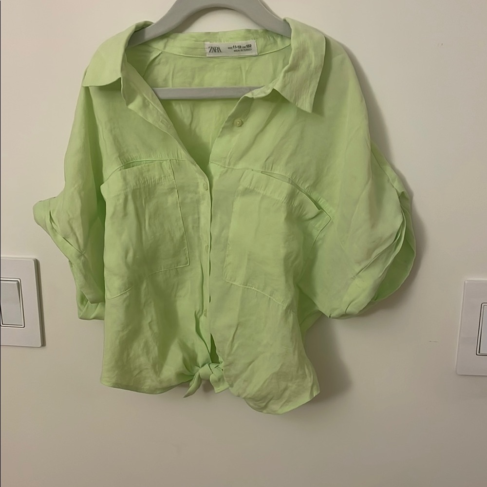 Zara Lime Green girls Top